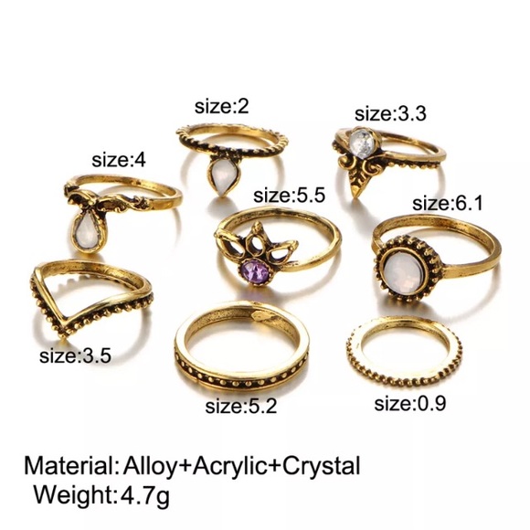 ❤️❤️❤️❤️❤️BOHO RING SET - Picture 4 of 5